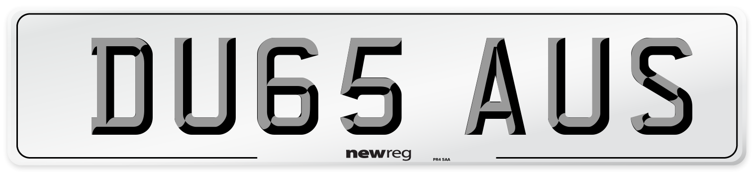 DU65 AUS Number Plate from New Reg
